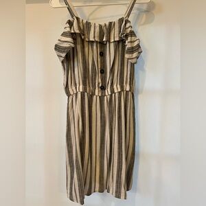 Striped Button-Down Dress